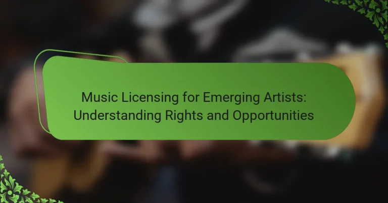 Music Licensing for Emerging Artists: Understanding Rights and Opportunities