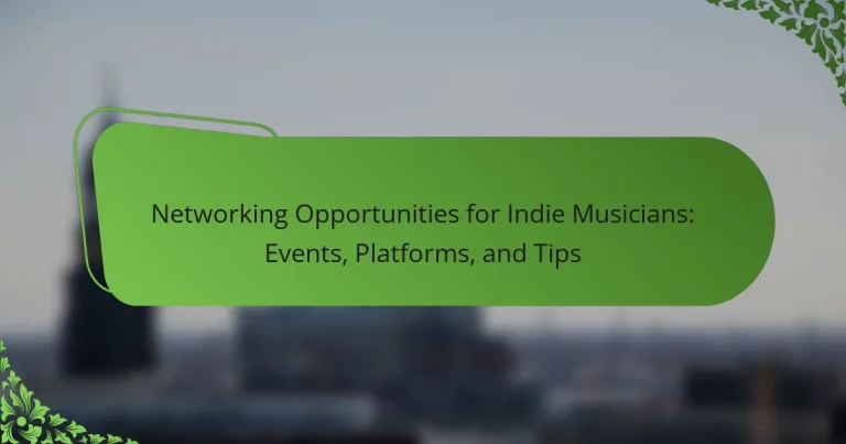 Networking Opportunities for Indie Musicians: Events, Platforms, and Tips