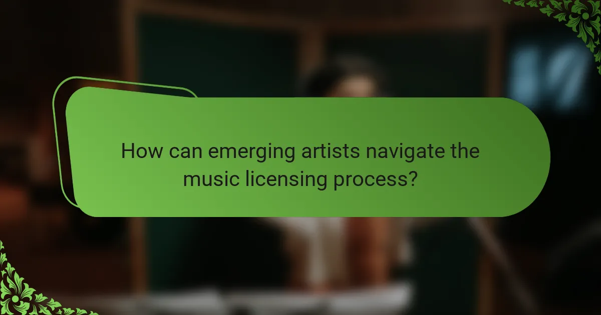 How can emerging artists navigate the music licensing process?