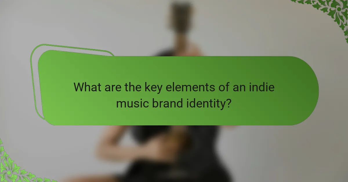 What are the key elements of an indie music brand identity?