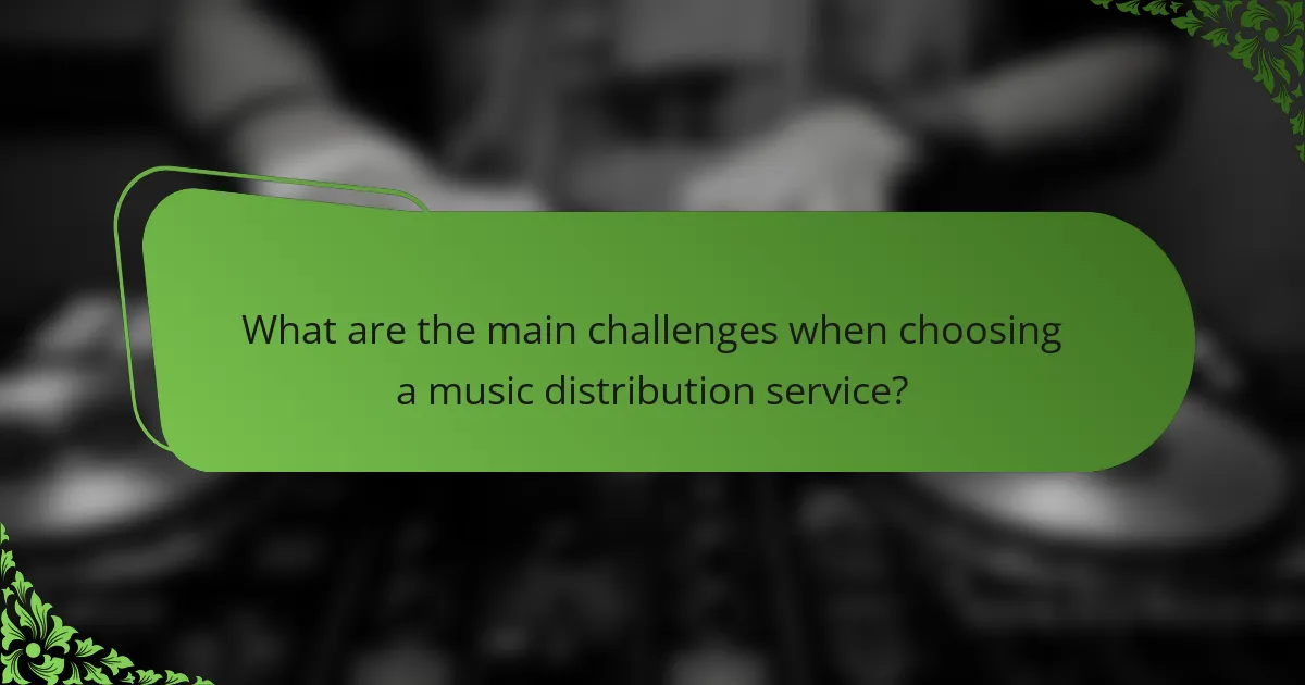 What are the main challenges when choosing a music distribution service?