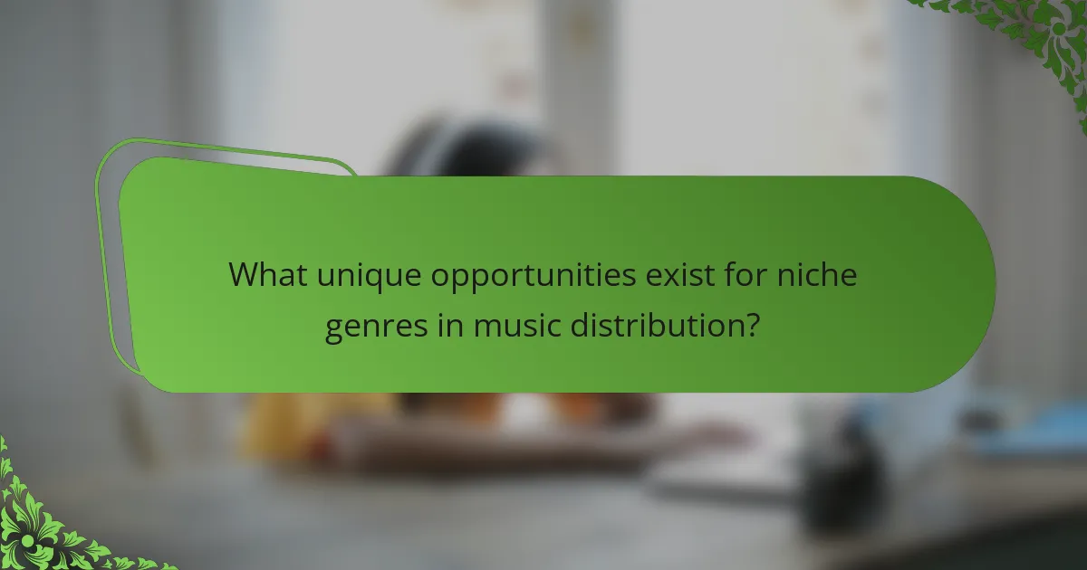 What unique opportunities exist for niche genres in music distribution?